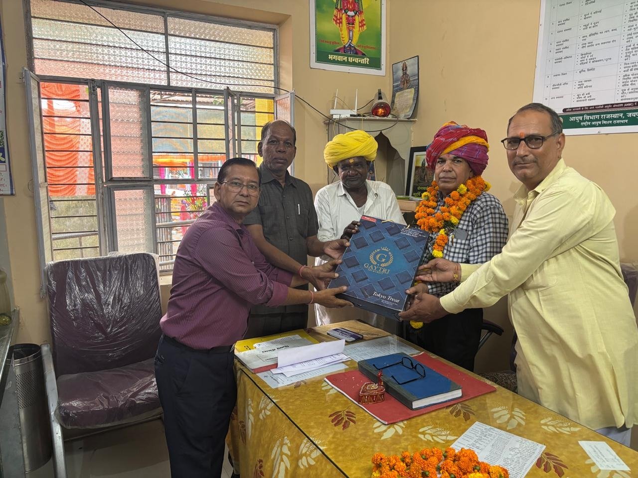 राजस्थान आयुष नर्सेज महासंघ के प्रदेशाध्यक्ष को मिला भावभीना सम्मान