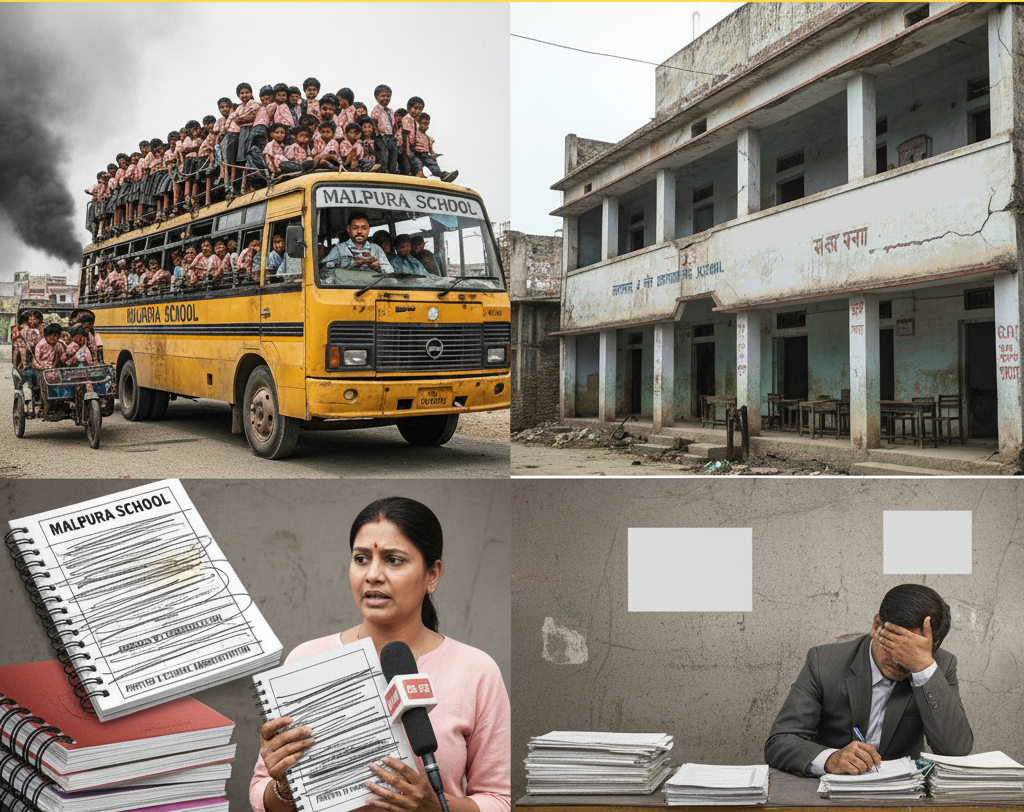 शिक्षा की आड़ में व्यापार! मालपुरा में स्कूल संचालक का बड़ा खुलासा — बच्चों की सुरक्षा से खिलवाड़