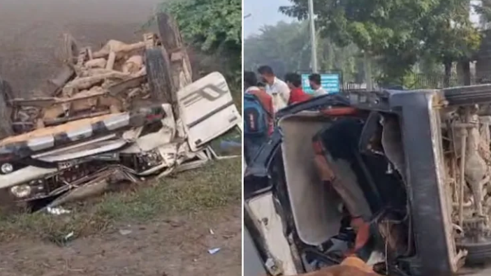 कोटा जिले के इटावा में स्कूली वैन और बोलेरो की भीषण टक्कर, दो बच्चों की मौत, पांच गंभीर