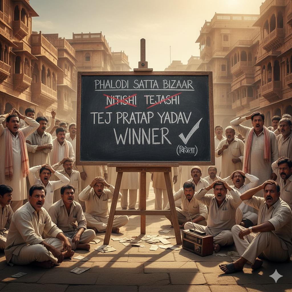 फलोदी सट्टा बाजार के चौंकाने वाले नतीजे: नीतीश नहीं, तेज प्रताप यादव बने चर्चा का केंद्र, NDA को बढ़त