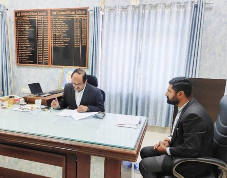 जिला कलेक्टर निरीक्षण झालावाड़